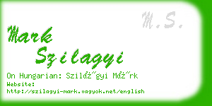 mark szilagyi business card